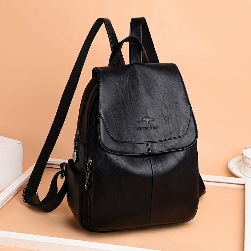 Черный водонепроницаемый легкий рюкзак с регулируемыми ремнями для ежедневных поездок и путешествий