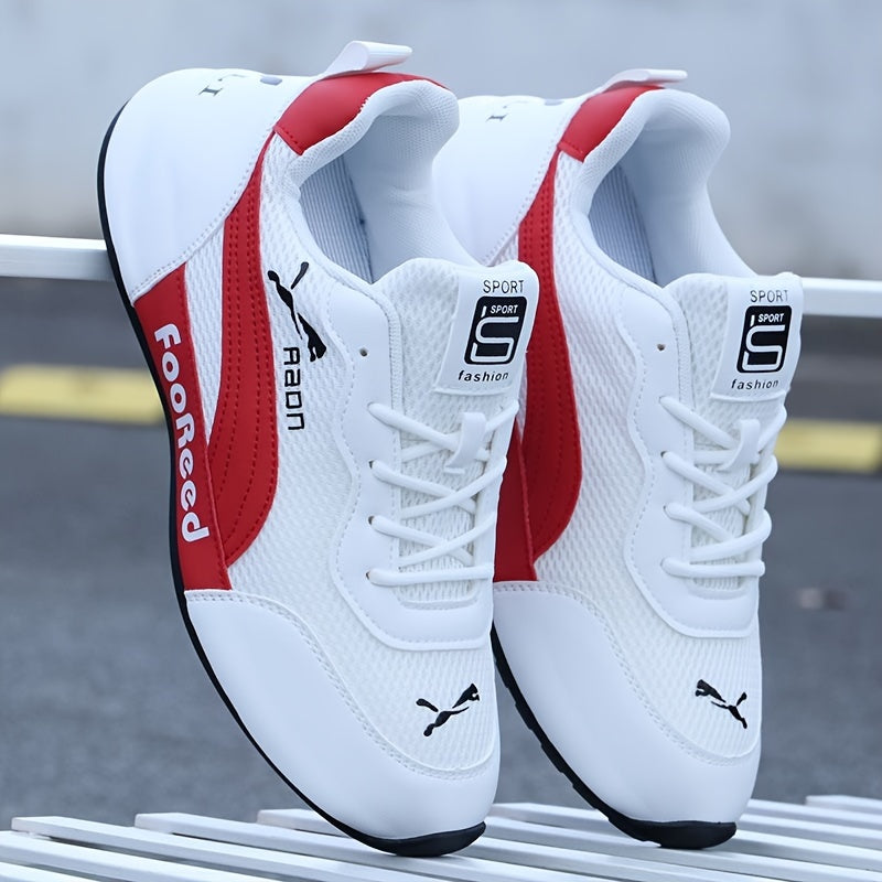 Men's Breathable Mesh Running Shoes with Soft Rubber Sole Lace Up Sneakers for Winter Autumn Spring Summer