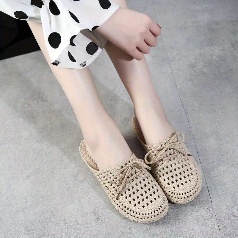 Women's Breathable Lace-Up Flat Shoes Comfortable Fashion