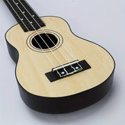 Ukelele soprano de 21 pulgadas para mujer con tablero trasero curvado para mejorar la calidad del sonido