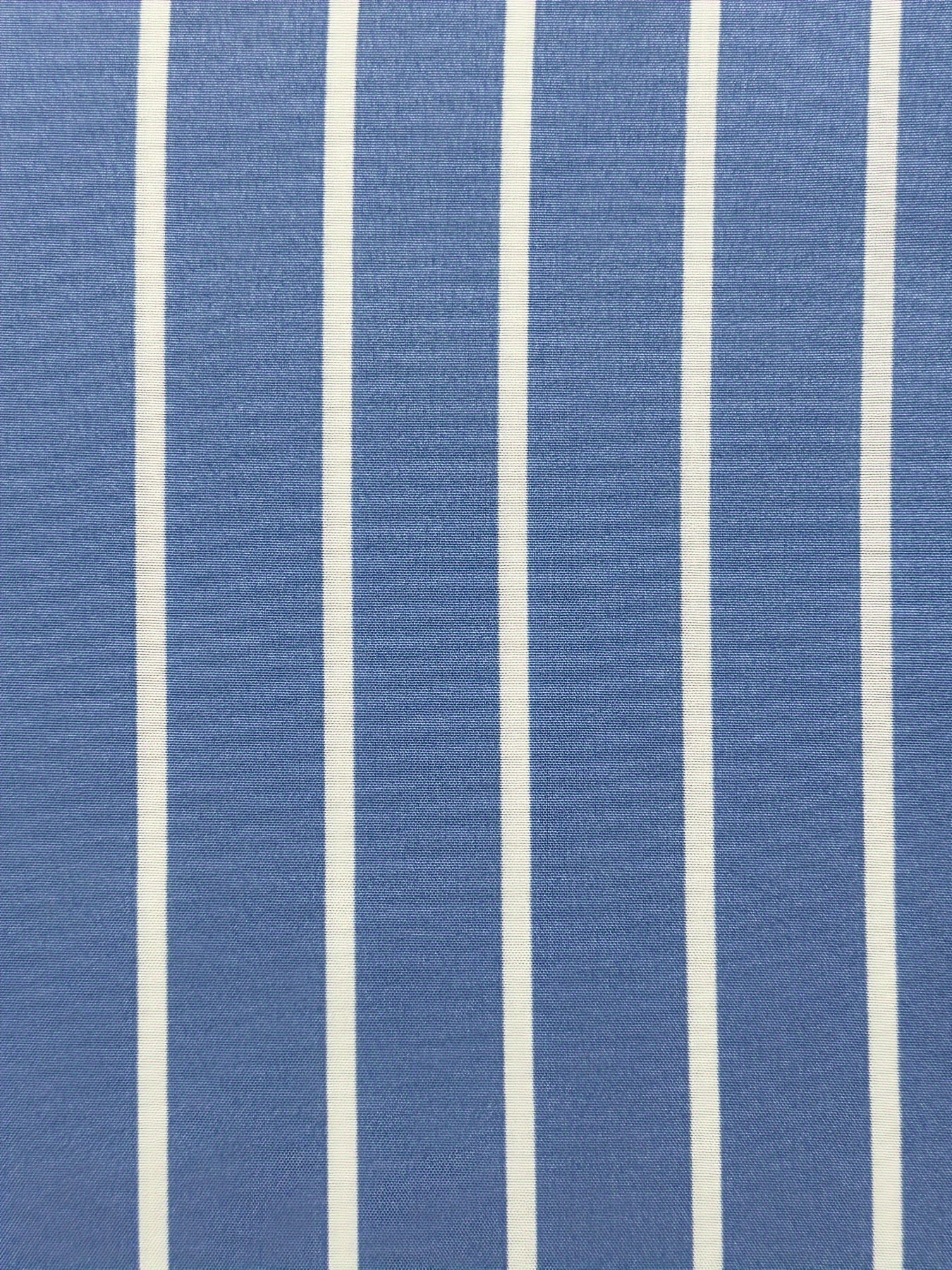 Men's Plus Size Blue and White Striped Long Sleeve Casual Shirt with Collar