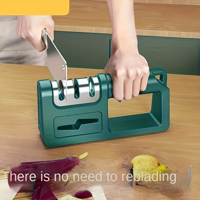 Bestselling 4-in-1 Diamond Knife Sharpener Manual Kitchen and Scissors Sharpener