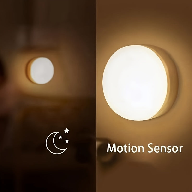 Adjustable LED Motion Sensor Night Lights with USB Rechargeable Battery for Kitchen and Stairs