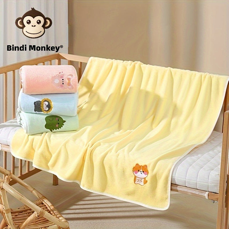 Baby Bath Towel and Blanket Coral Fleece Fast-Drying Absorbent Infant Towels