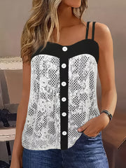 Женская майка с кружевной отделкой и без рукавов, без спинки, черная и белая
