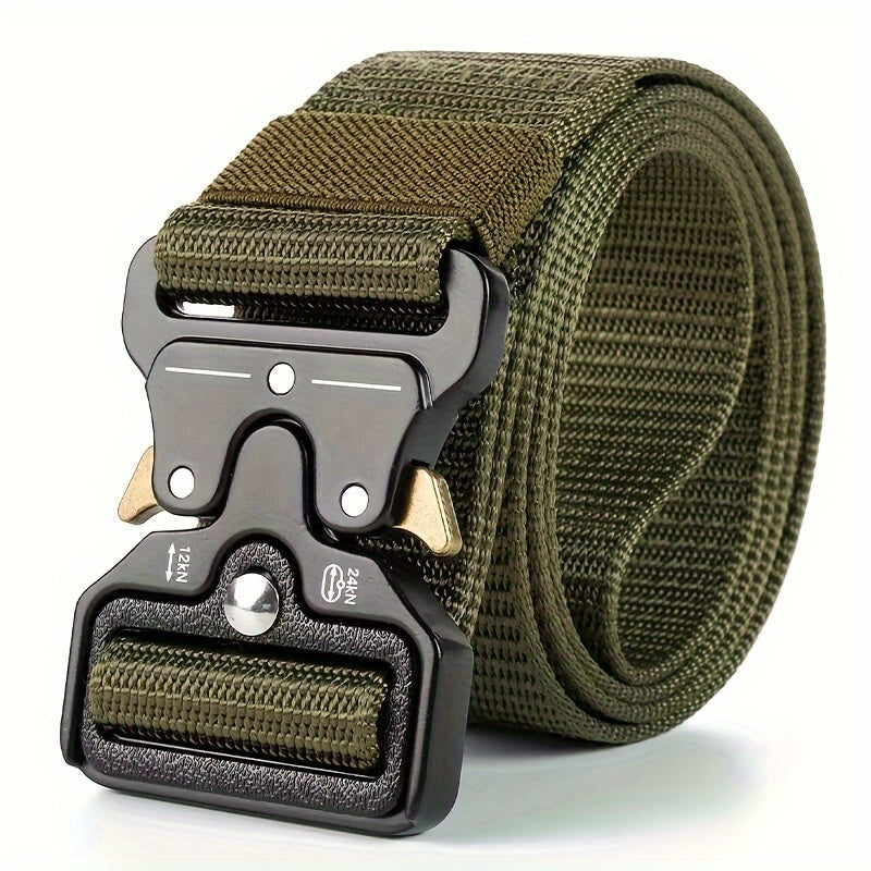 Unisex Tactical Belt with Automatic Buckle for Casual Outdoor Wear