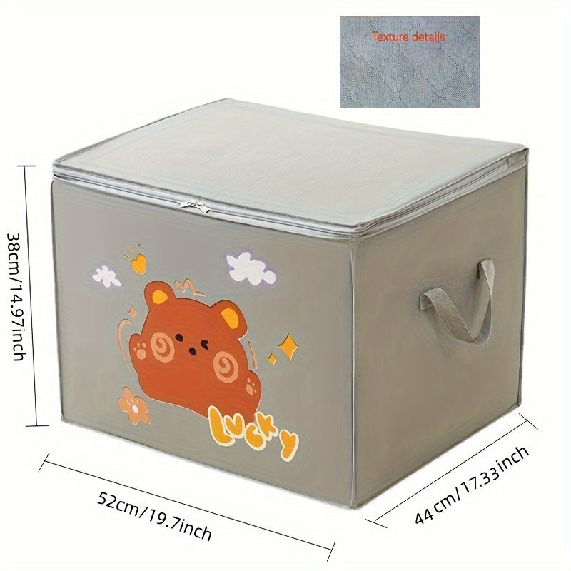 Organizador de bolsa de almacenamiento de cartón no tejido para ropa, quilts y equipaje, a prueba de humedad, almacenamiento bajo la cama