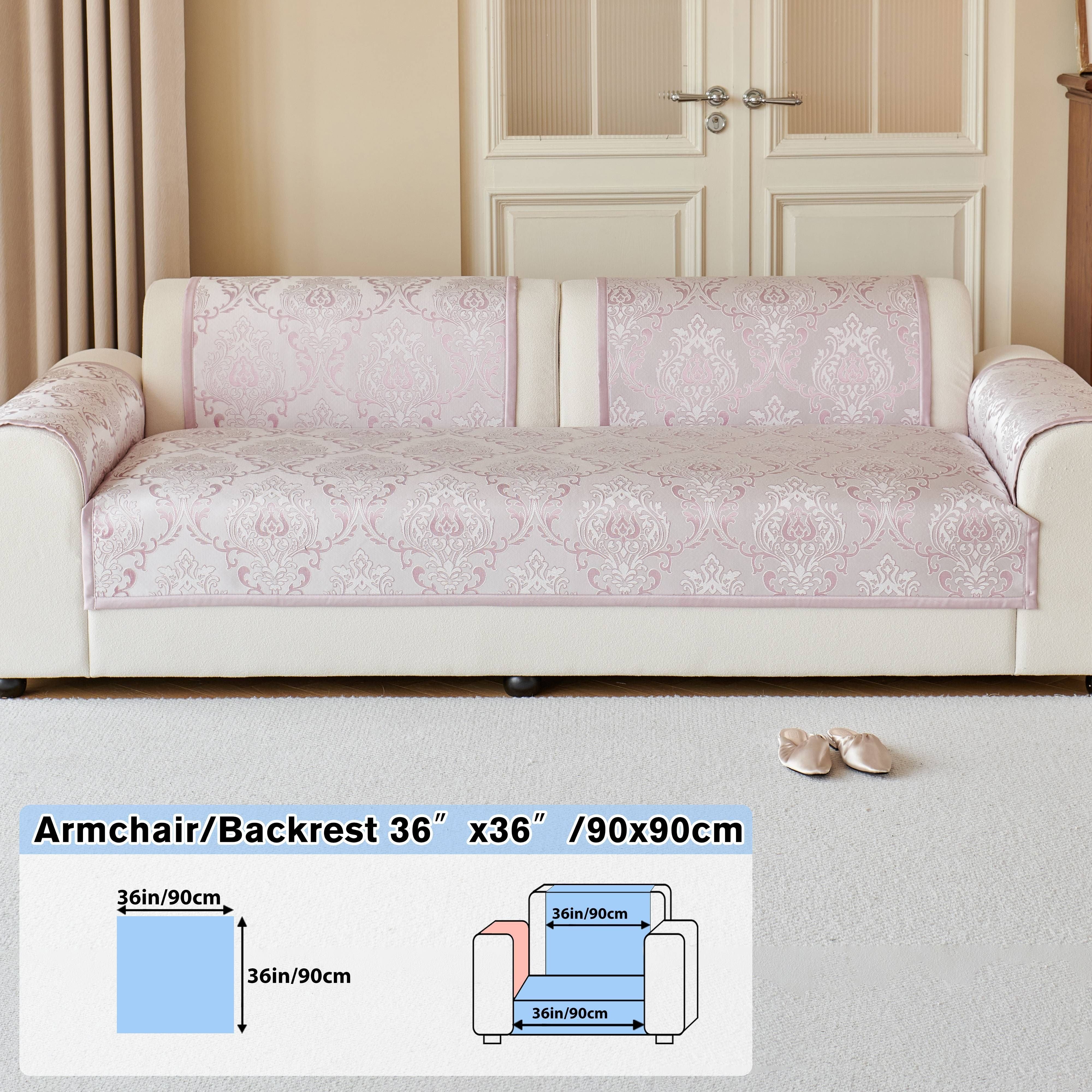 Серый цветочный чехол на диван для 1-4 мест, безопасный для домашних животных, нескользящий, моющийся в машине, из шенилла жаккарда, современный