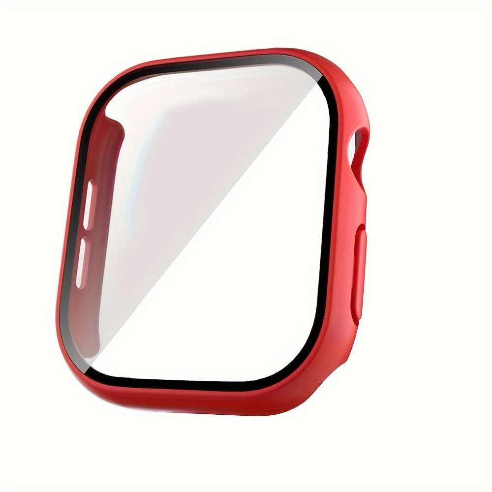 Tempered Glass Screen Protector Case for iWatch Series 4 5 6 7 8 9 10 SE 40mm 44mm 45mm 46mm Hard PC Bumper Scratch Resistant