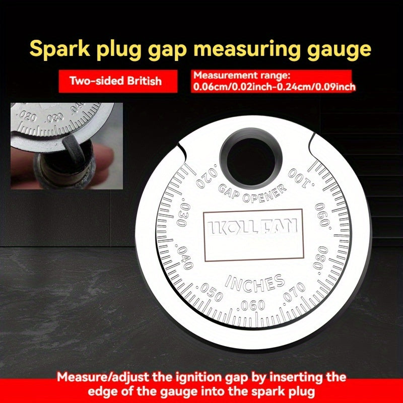 Spark Plug Gap Tool for Cars and Motorcycles, Dual-Sided Measuring, Durable Conductive Material