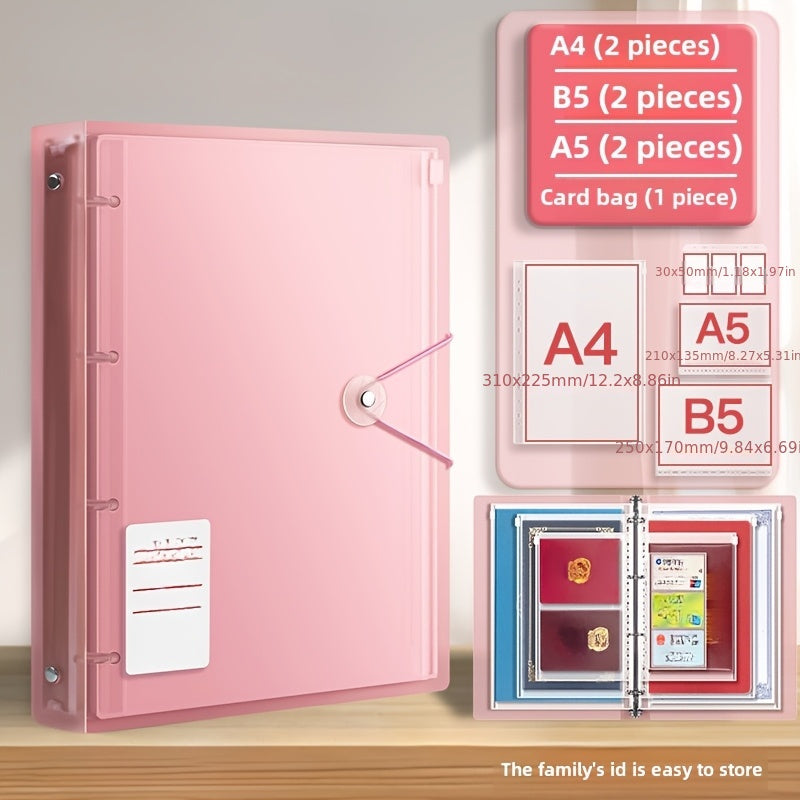 Uy va ofis uchun ko'p funksiyali oilaviy ID saqlash sumkasi, PP materialidan tayyorlangan. Hujjat, kvitansiya, arxiv va xona kitobi tashkilotchisini o'z ichiga oladi, bo'sh varaq dizayni bilan.