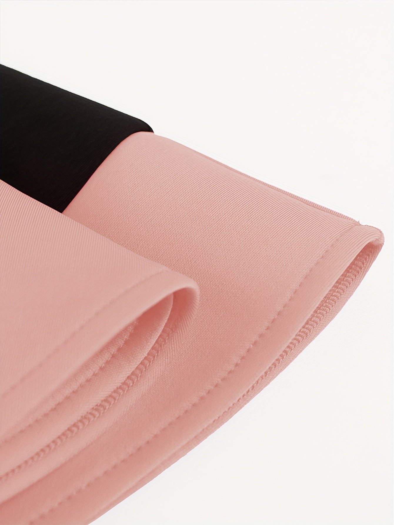 Women's Off-Shoulder Ruffle Mermaid Dress Black Pink Accents Polyester Stretch