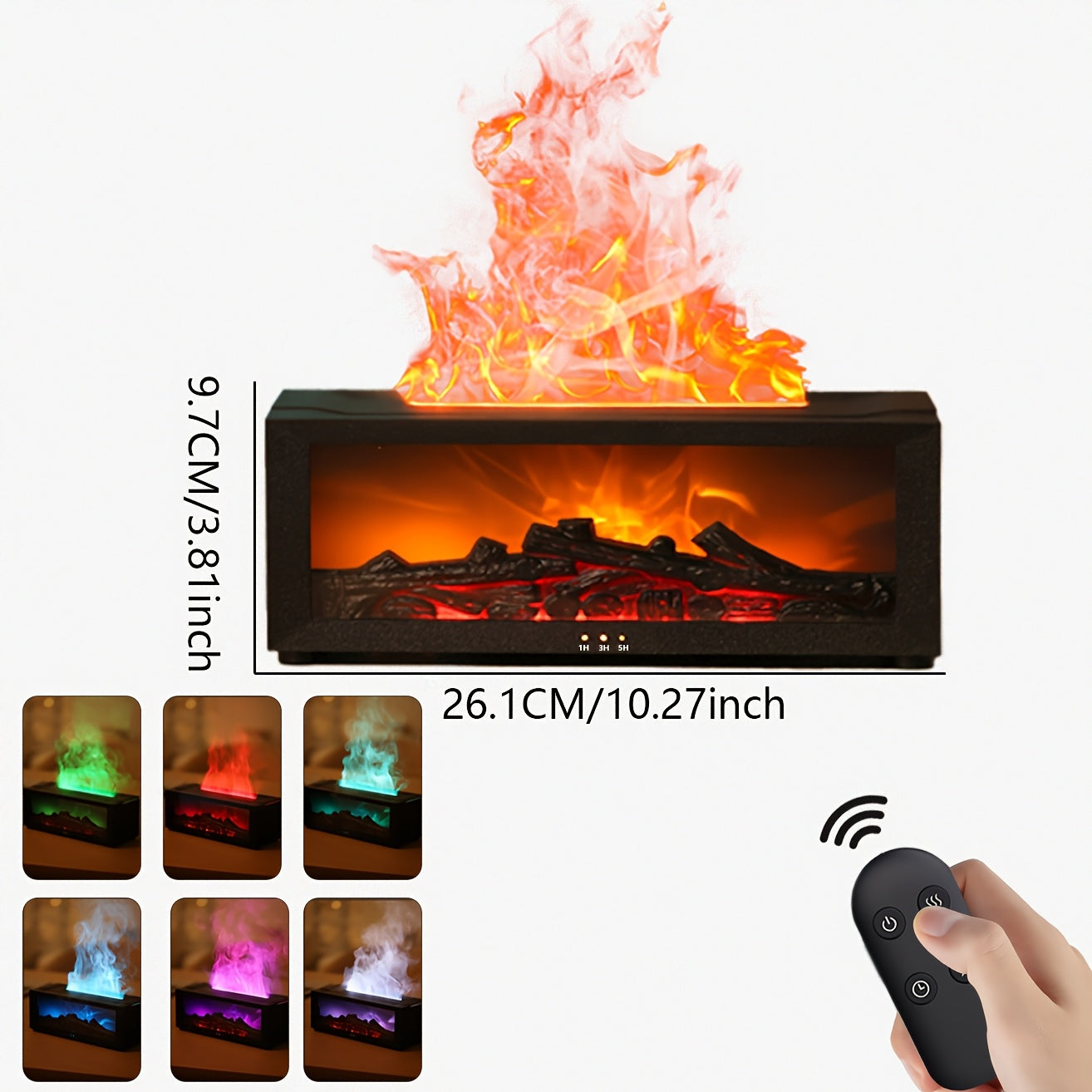 Indoor Flame Humidifier for Bedroom Office Long-Lasting Diffuser