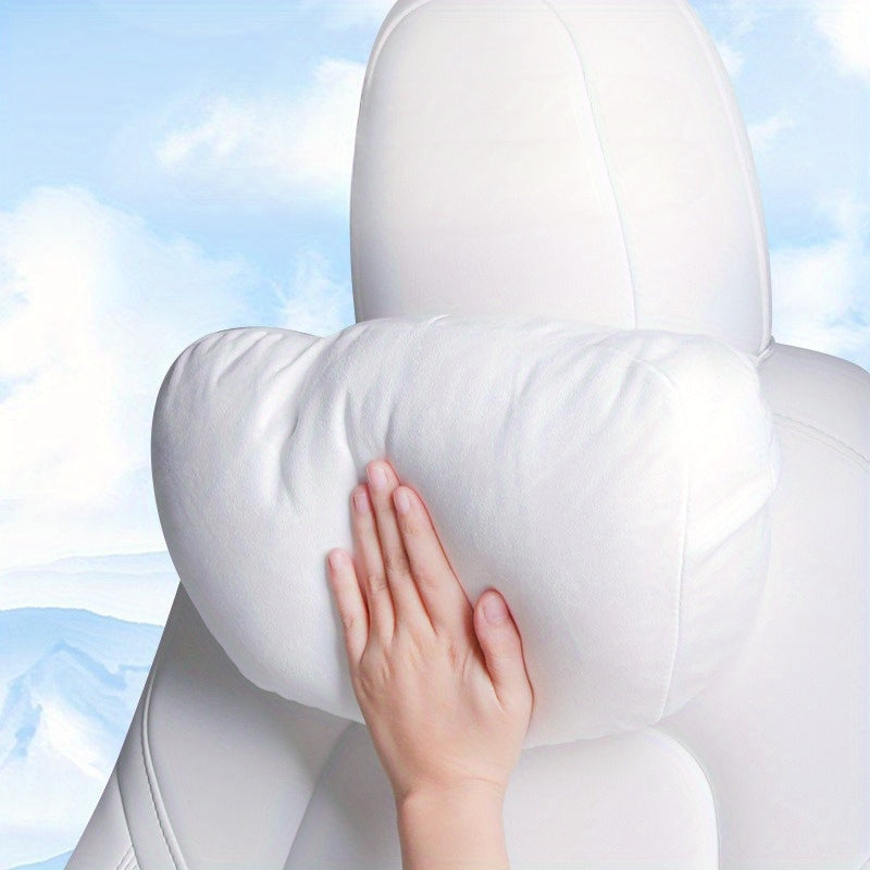 2pcs Car Headrest Neck Pillow Cushions for Tesla Model Y/3 Biological Fleece