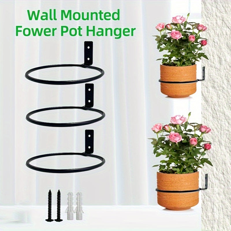 Metal Wall-Mount Plant Bracket with Heavy Load Capacity for Indoor Plants and Baskets