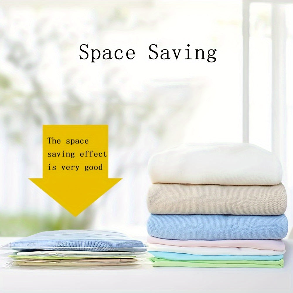 Pack of 5 Vacuum Compression Storage Bags for Clothes and Luggage Space Saving