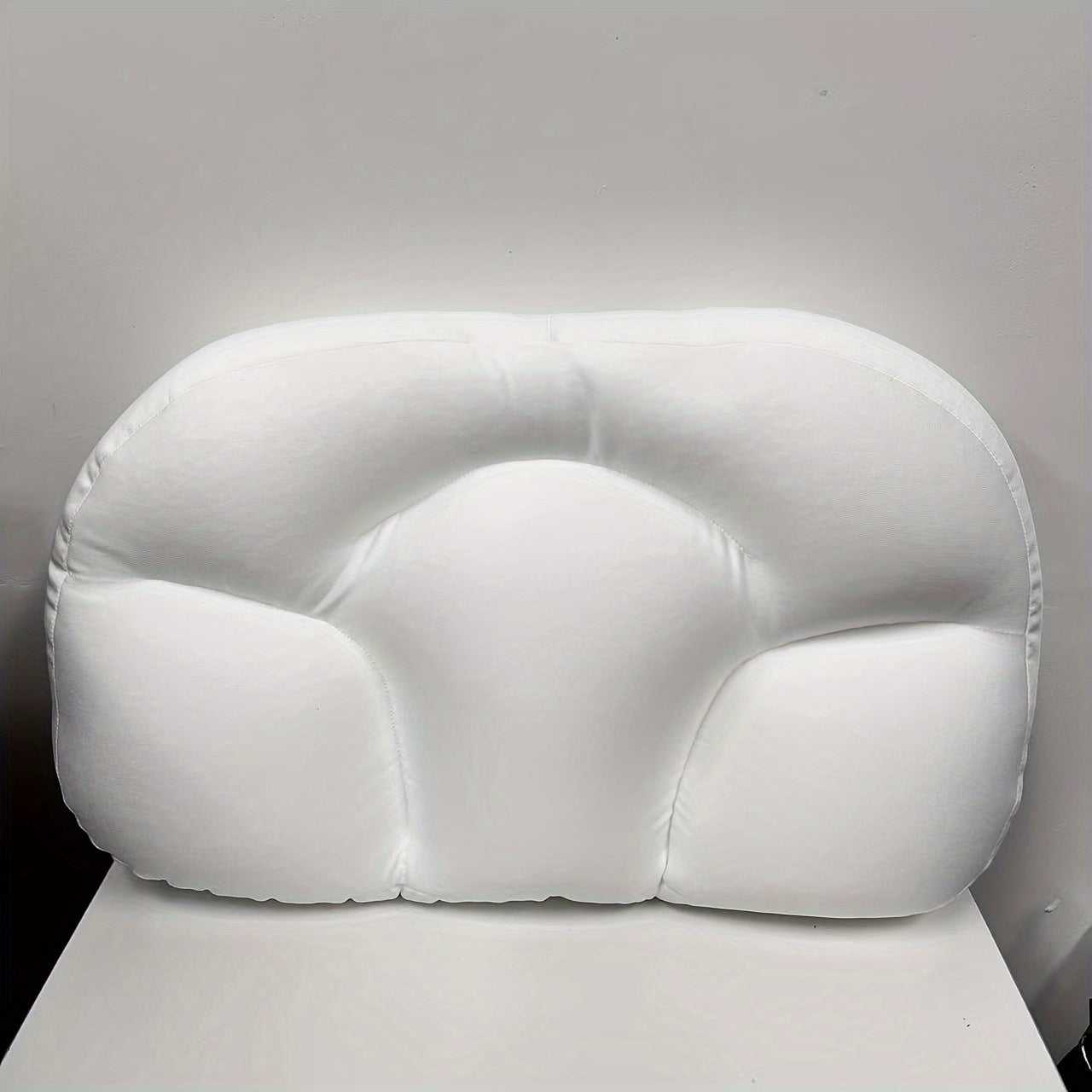 Medium Firm Polyester Neck Support Pillow for Sleeping Ergonomic Egg Shape Lightweight and Portable