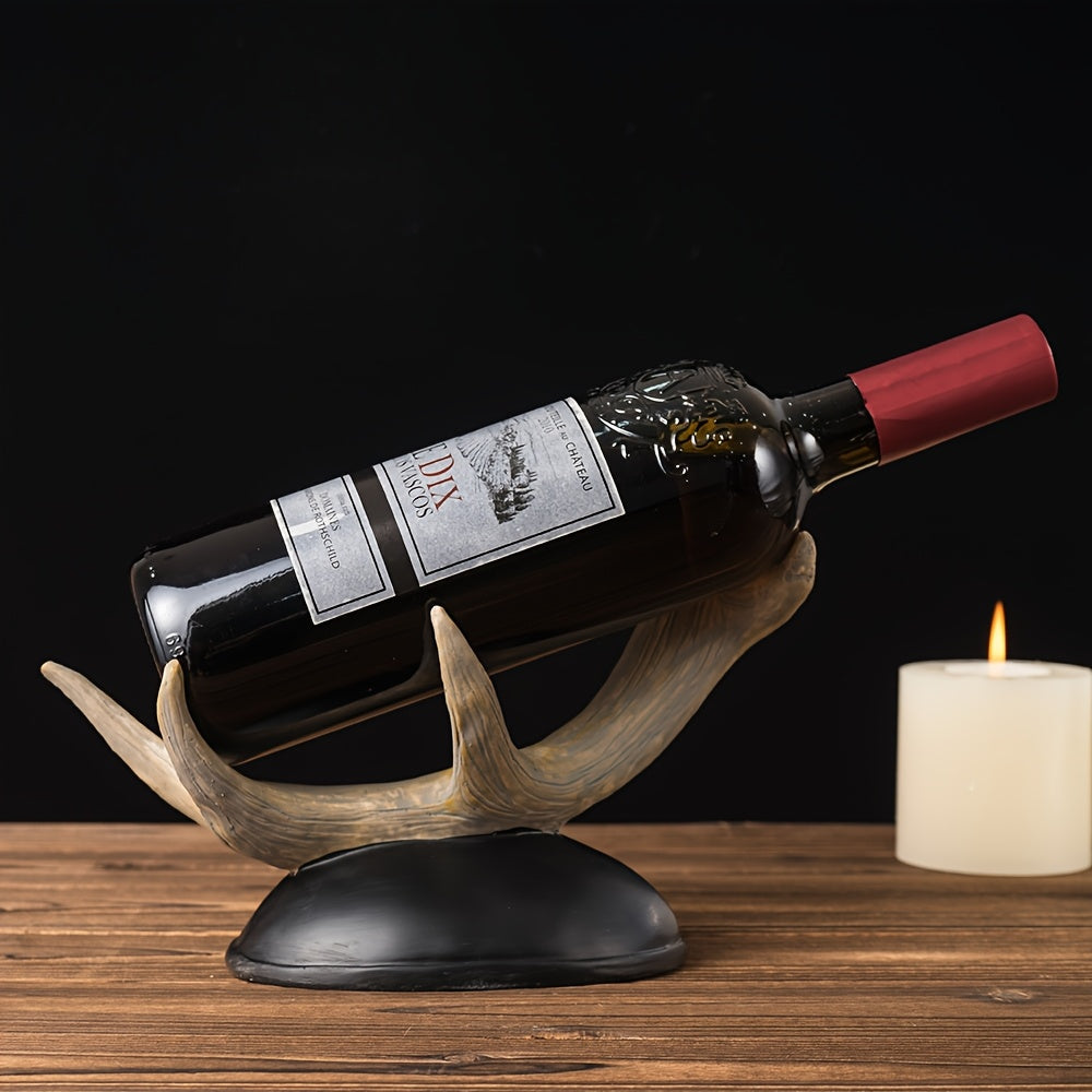 European-Style Antlers Wine Holder Decorative Red Wine Bottle Display