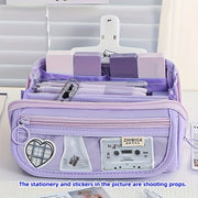 Large Capacity Stationery Bag for Students Washable Pencil Case for High School and College