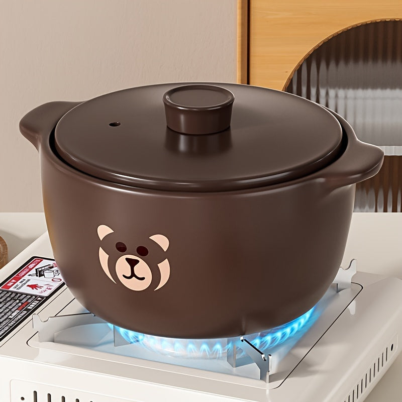 Katta hajmli 4.5L yopishmaydigan idishlar to'plami, qopqoq bilan, issiqlikka chidamli tutqich