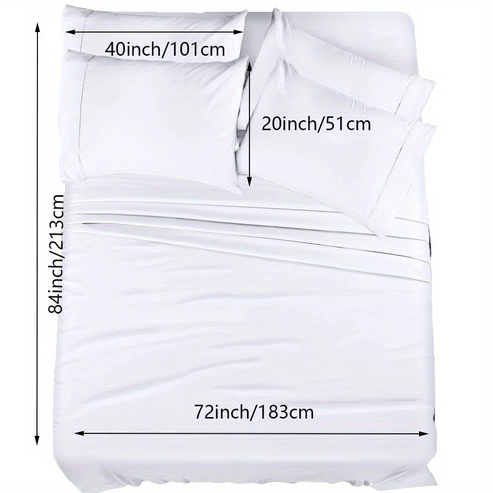 Luxury Fitted Sheet Set with Wrinkle and Stain Resistant Deep Pocket Bedding for Bedroom or Hotel