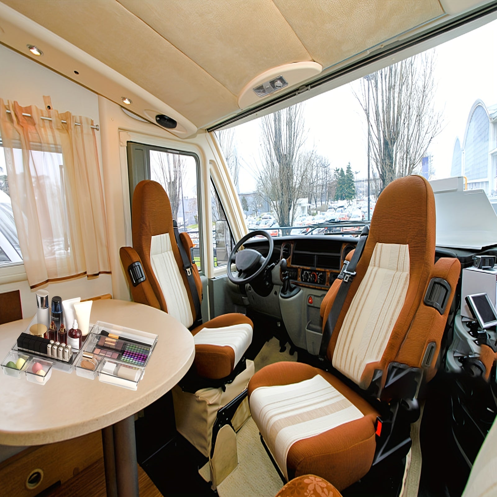 25 Pack Clear Plastic Drawer Organizer Sets for Kitchen Bathroom Office