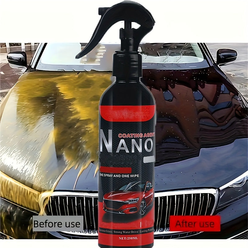 Spray de recubrimiento nanocerámico universal para coche para brillo de pintura, a prueba de lluvia, 500ml