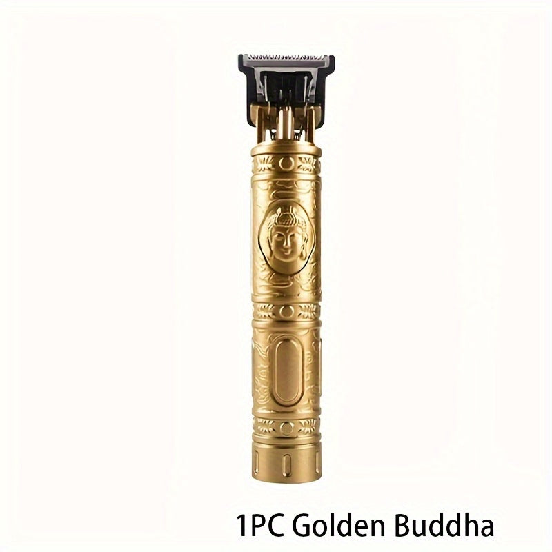 Беспроводной электробритва и триммер для бороды с USB-перезарядкой, T-образным лезвием и насадкой-выравнивателем