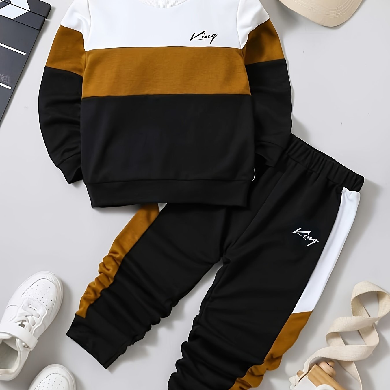 Children's Autumn Winter Long Sleeve Sweater and Pants Set for Ages 1-8