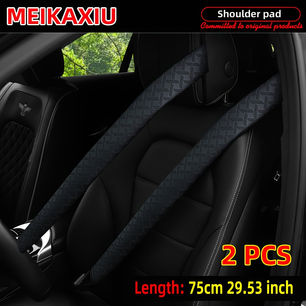 Unisex faux teri belbog‘i yelka pad sayohat avtomobil aksessuarlari 75cm