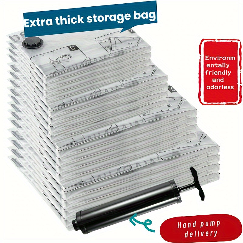 4/8 dona saqlash va tashkil qilish sumkasi to'plami, shkaf joyini tejash uchun qo'lda pompali