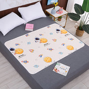 Waterproof Mattress Protector with Reversible Cartoon Design Thick Quilted Material in Mixed Colors