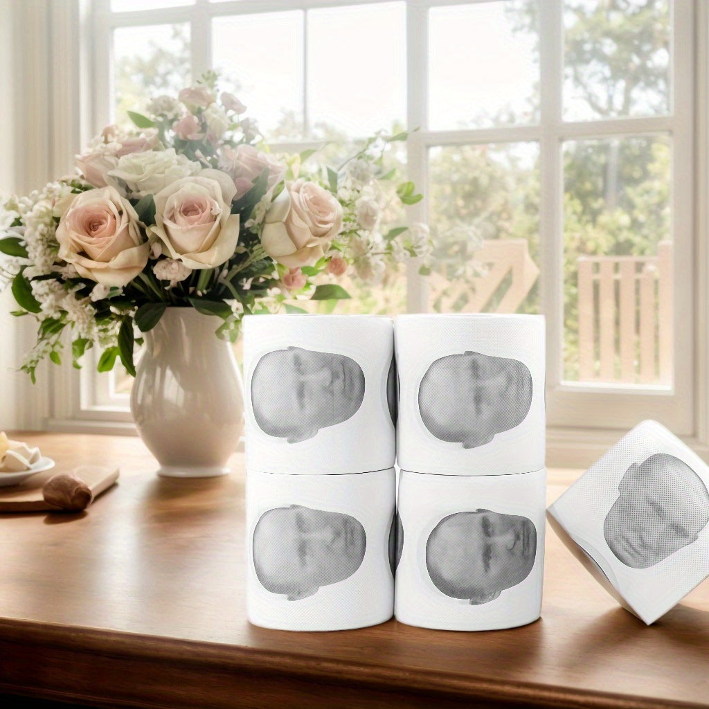 Biodegradable bambuk hojatxona qog'ozi, ko'p qavatli, uzluksiz rulo, bosma dizayni bilan, partiyalar va kundalik foydalanish uchun