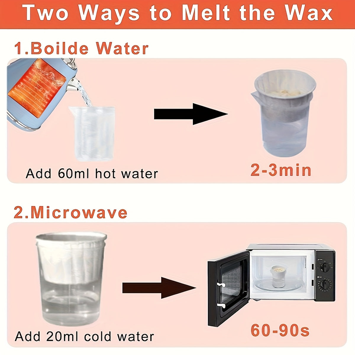 Unisex Waxing Kit For Nose And Ear Hair Removal 50g Wax Beans 6 Sticks