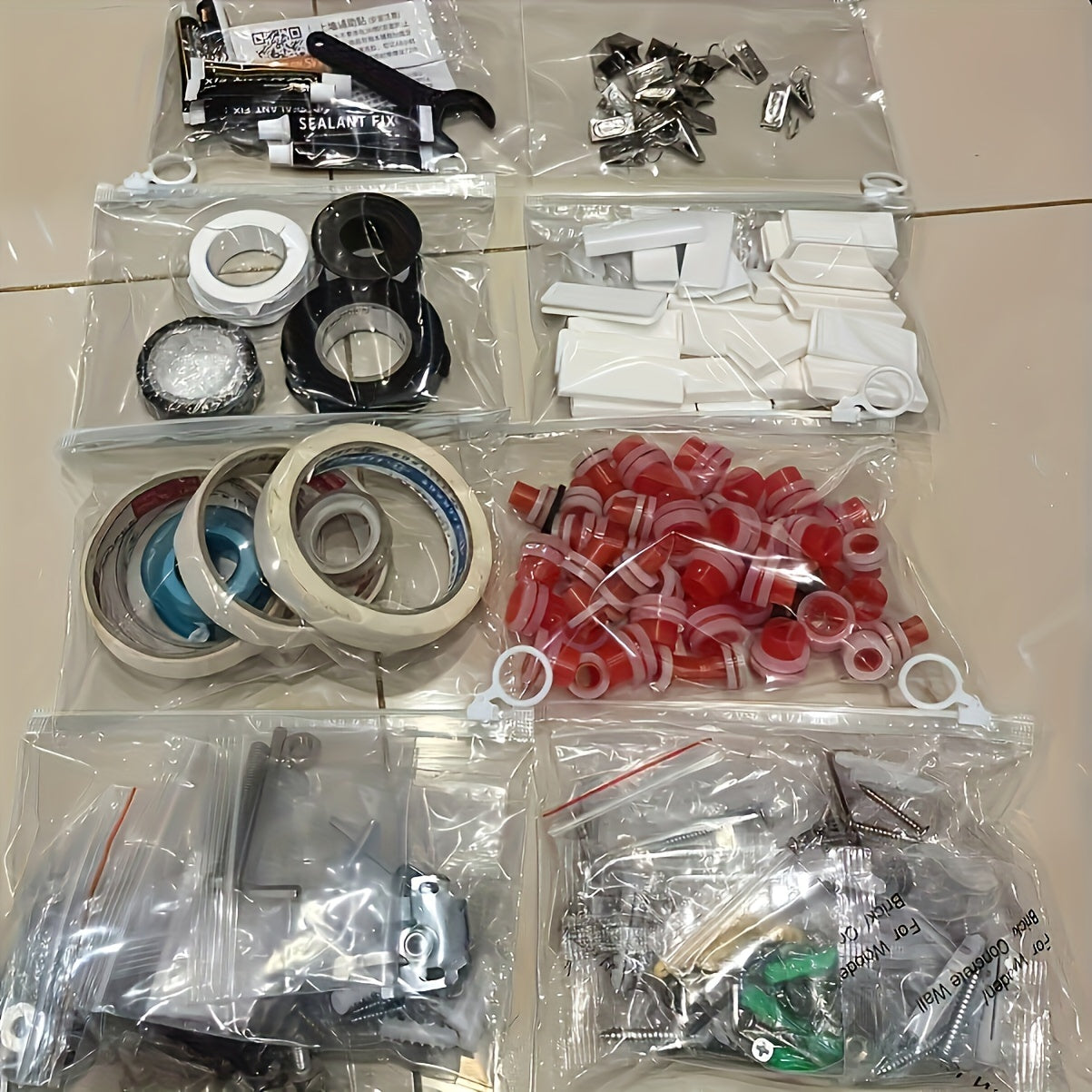 Set of 5 Extra Thick Clear PVC Storage Bags Resealable Travel Cosmetic Stationery