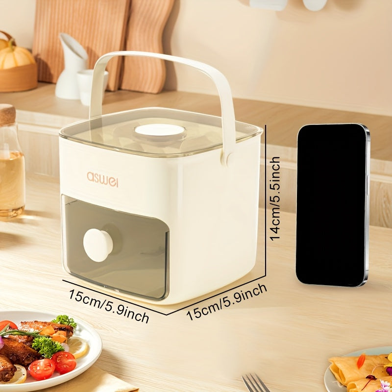 48-Cube Ice Maker Stainless Steel Compact Freezer-Safe Quick Ice