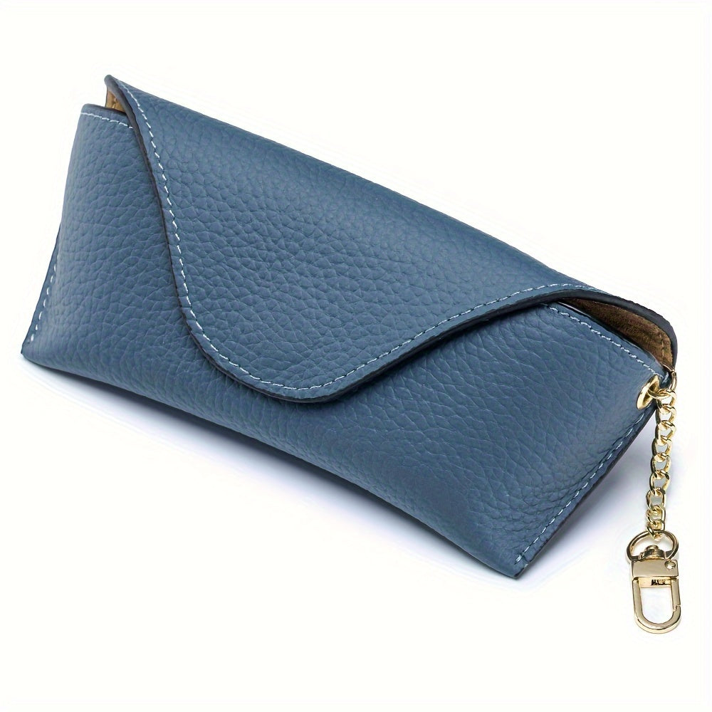 Genuine Leather Eyeglasses Case Holder with Magnetic Closure for Sunglasses and Reading Glasses