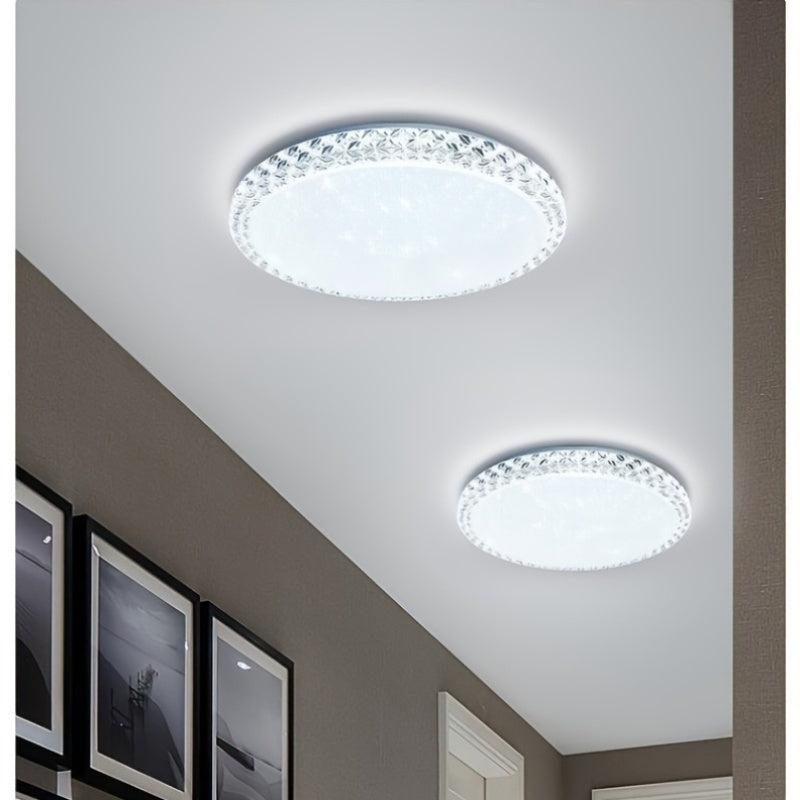 13 Inch LED Ceiling Light Daylight White 6000K Flush Mount Acrylic Shade