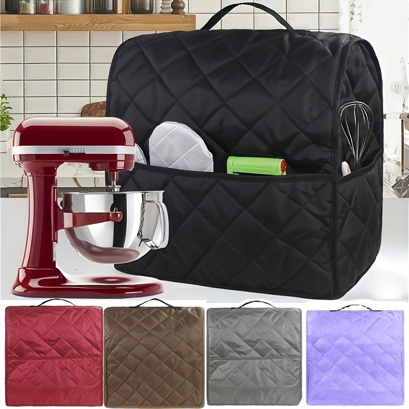 Kitchen Mixer Dust Cover with Accessory Pockets Handles Fits Tilt-Head Bowl-Lift Models