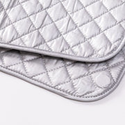 Alfombrilla de planchar plegable y portátil con patrón de copo de nieve, resistente a altas temperaturas, diseño colgante