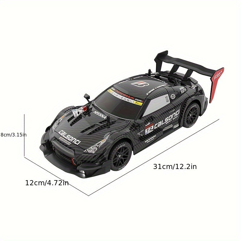 Coche de deriva RC de alta velocidad a escala 1:14, 2.4GHz, 4WD, alimentado por batería con litio recargable para niños de 14+.