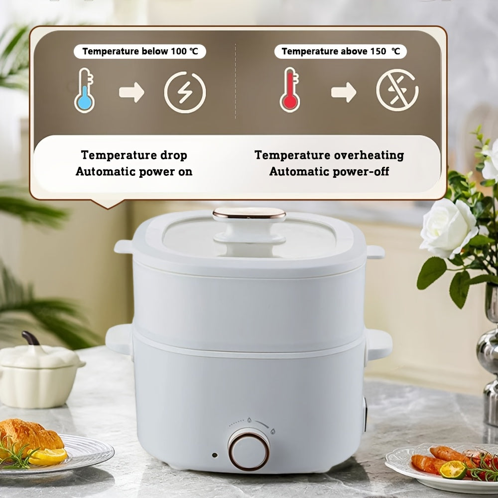 2L keramika qoplamali idishli elektr pechka, ikki tomonlama quvvat, bifshteks, makaron, issiq qozon, ramen uchun ko‘p funksiyali pishirgich. Tez isitish, ortiqcha issiqlikdan himoya.