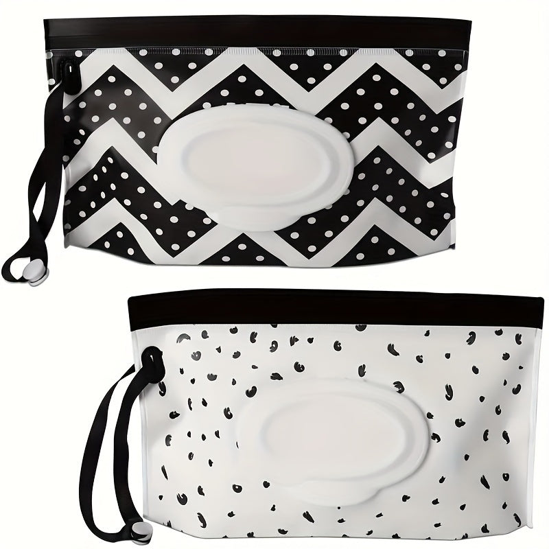 Set of 2 or 4 Reusable Wet Wipe Dispenser Bags for Travel