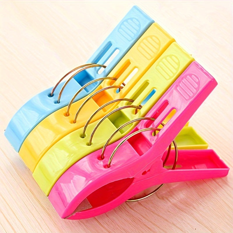 Colorful Plastic Clothespins Set Large Windproof Clips for Bed Sheets Towels Quilts