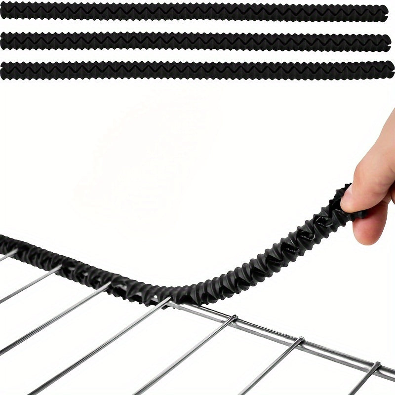 3 dona silikon pechka panjaralari uchun qopqoq, issiqqa chidamli himoya qo'shimchalari bilan. Ushbu 14 dyuymli qopqoq elektrsiz, oziq-ovqat bilan aloqa qilish uchun xavfsiz va pechka panjaralarida kuyish va izlar paydo bo'lishini oldini oladi.