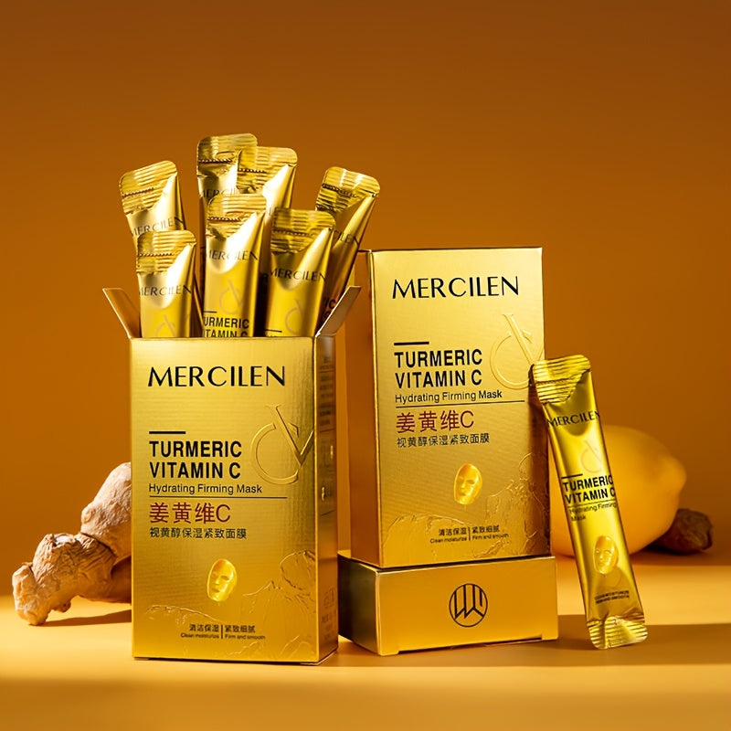 Travel-Friendly Face Mask with Turmeric Vitamin C Retinol Collagen for Deep Cleansing Moisturizing and Firming Skin