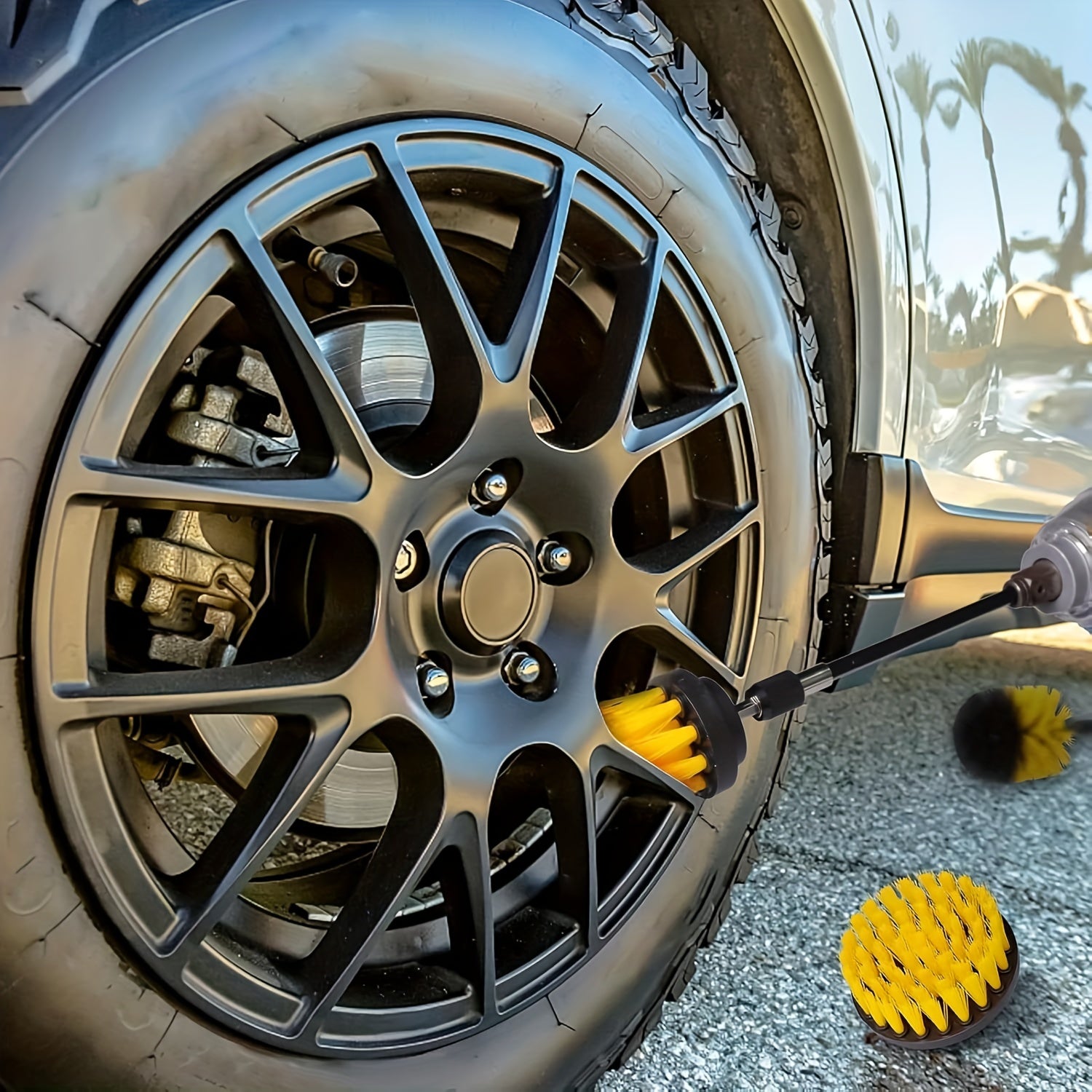 Kit de cepillos de taladro de 35 piezas, conjunto eléctrico de cepillado para suelos, baños, cocinas, coches y exteriores