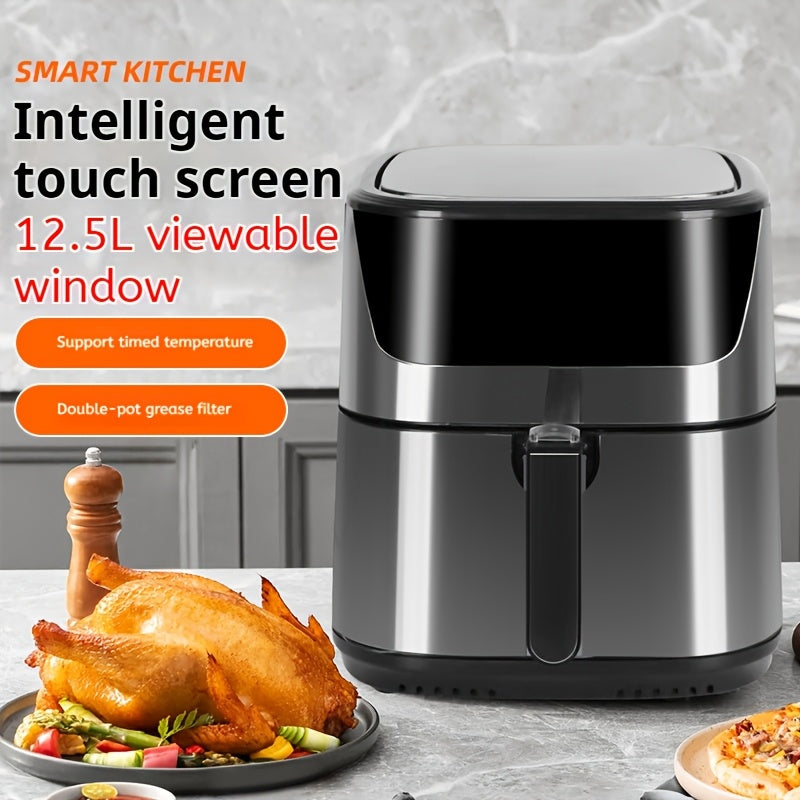 Freidora de aire de doble cesta de 12.5L con cocción sincronizada y a juego, menú inteligente 8 en 1