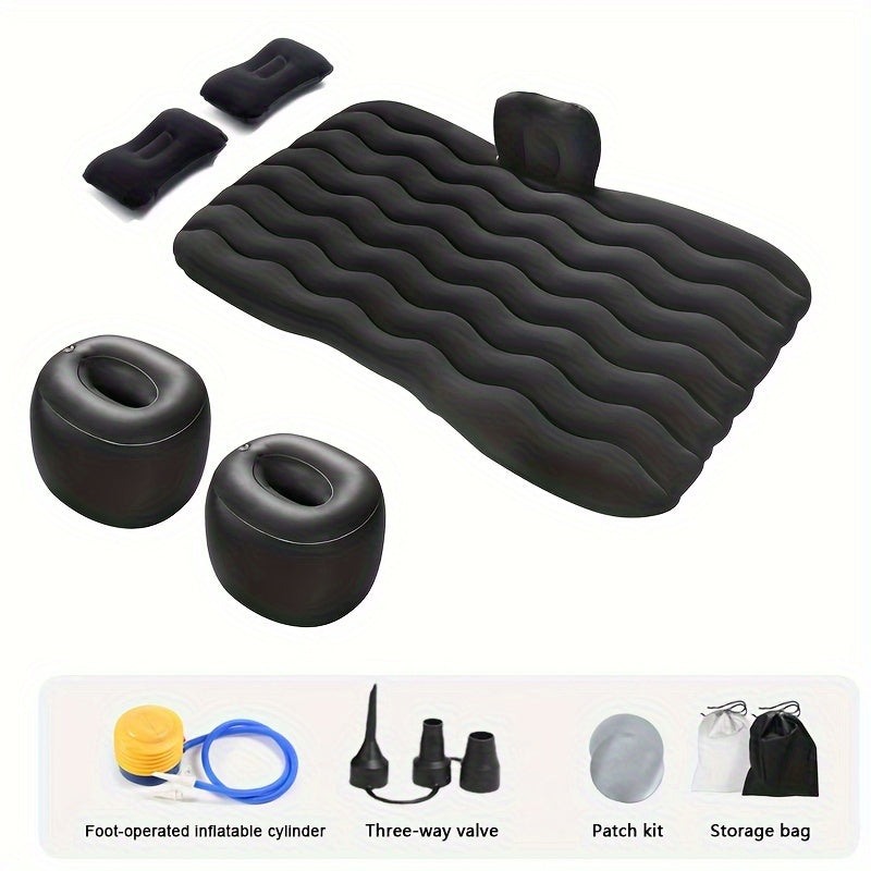 Self-Inflating PVC Air Mattress for Vehicle Rear Seat Single Person Travel