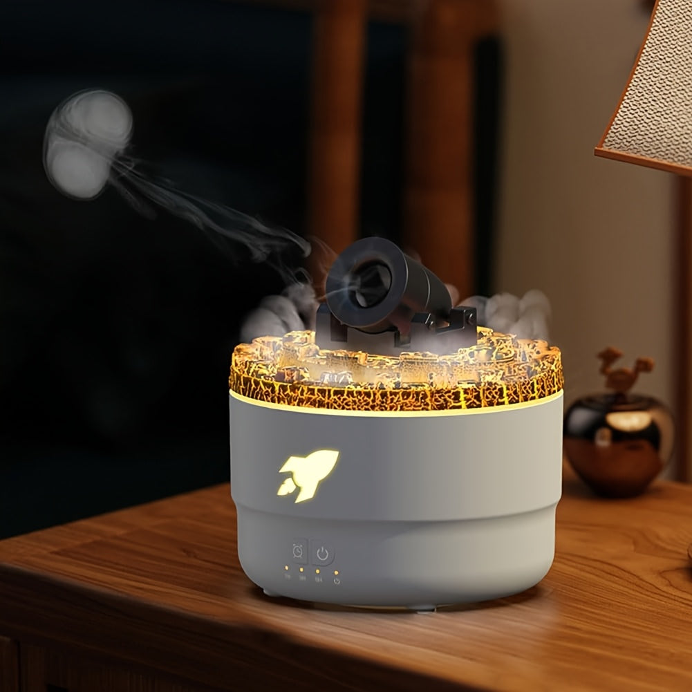 Humidificador aromático con diseño de grietas coloridas ultrasónico para el hogar y escritorio